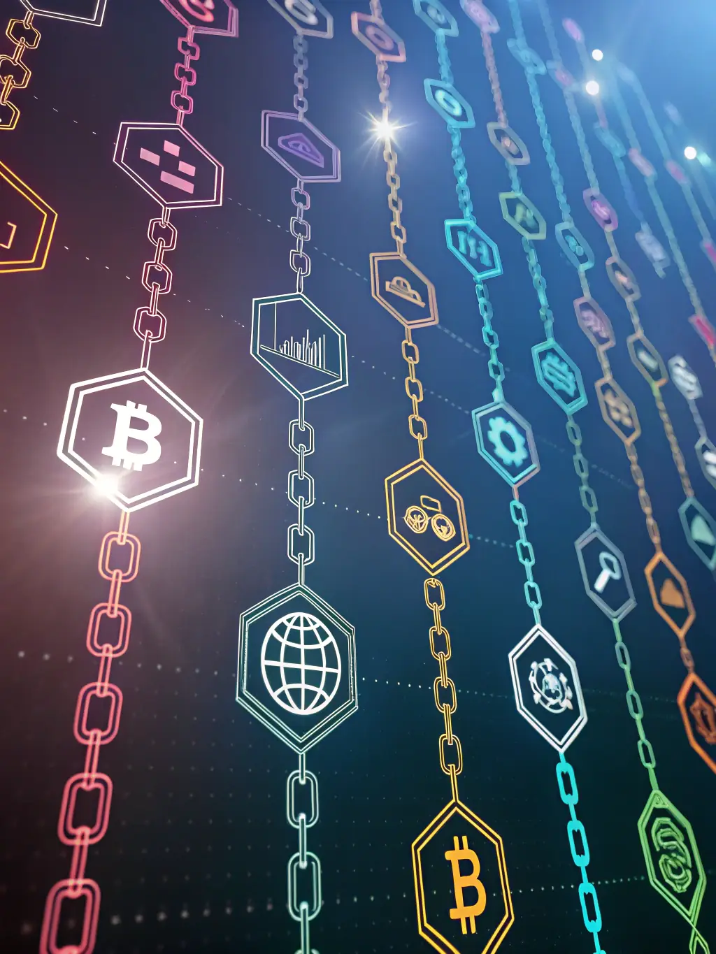 A collage of popular cryptocurrency logos like Bitcoin, Ethereum, and Litecoin, arranged in a modern and dynamic composition.
